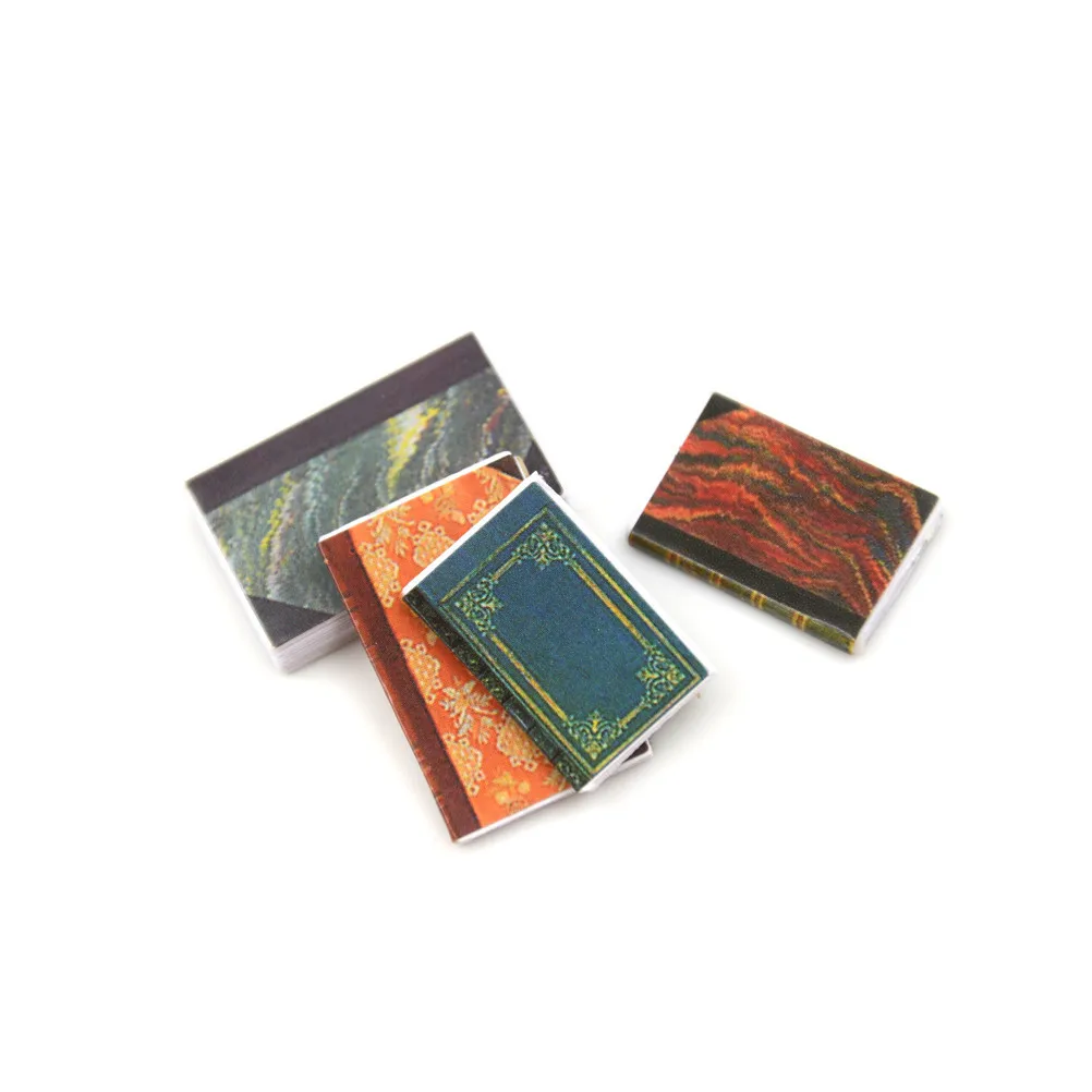 

4 Pieces Of Books Length Newest 1:12 Toy 2.4cm Dollhouse Miniature Doll Accessories for Grils Best Gifts