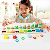 children digital and shape pairing matching blocks baby learning aids jigsaw 3d puzzles education math montessori kids wood toys