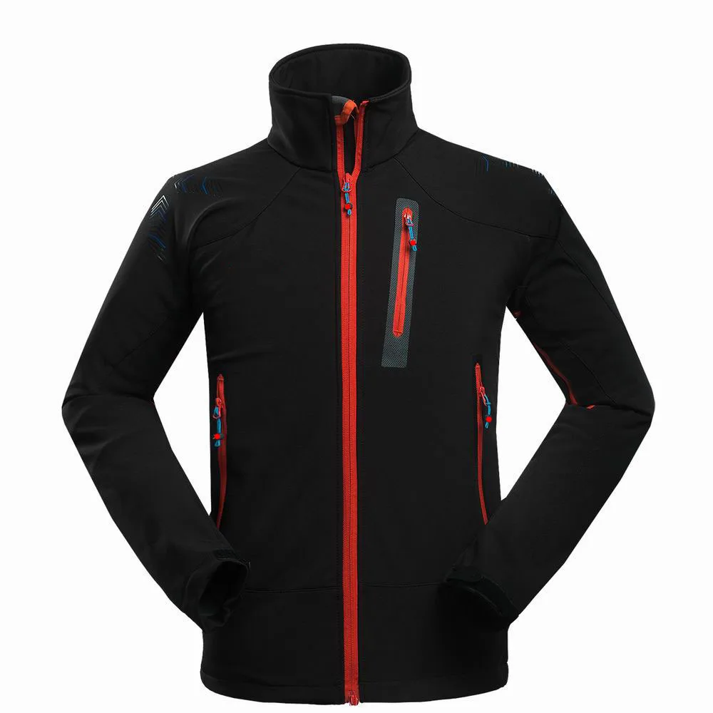 

Outdoor Hiking Sports Jacket Fleece Lining Softshell Jacket Camping Fishing Jogging Windproof And Warm Coat Men Brand Clothing