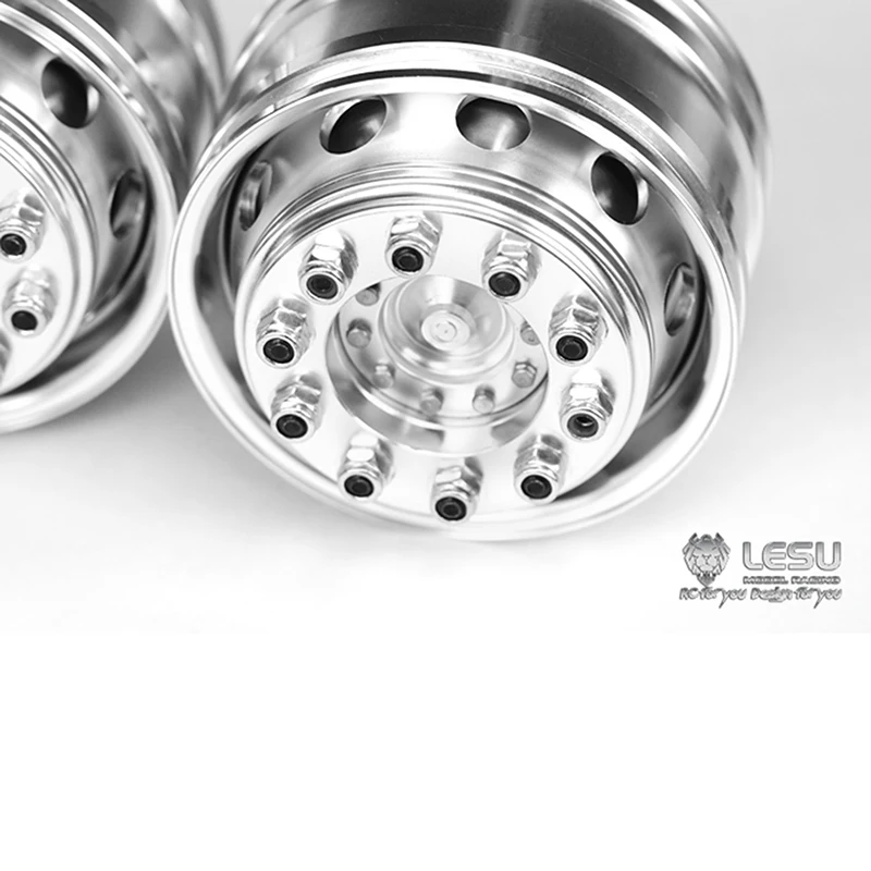 Металл LESU Powered Axles передние ступицы колеса для 1/14 Радиоуправляемый тягач Tamiya