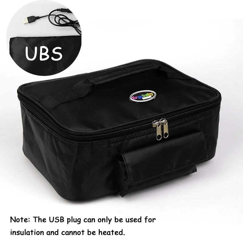 USB-Black 110 В/220 В персональная Портативная сумка для обеденной печи мгновенный подогреватель пищи электрическая печь PE сплав нагревательный Ланч-бокс - Цвет: USB-Black