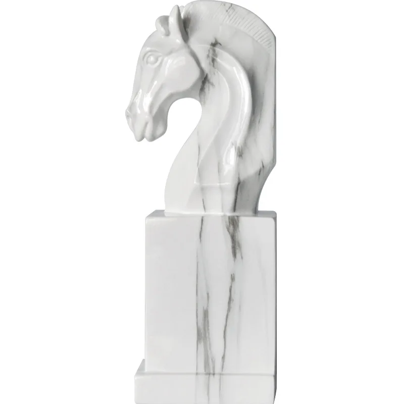 

Luxury Modern Horse Steed Decoration Living Room Desktop Bookends Wine Cabinet TV Cabinet Display Marble Craft Ornaments