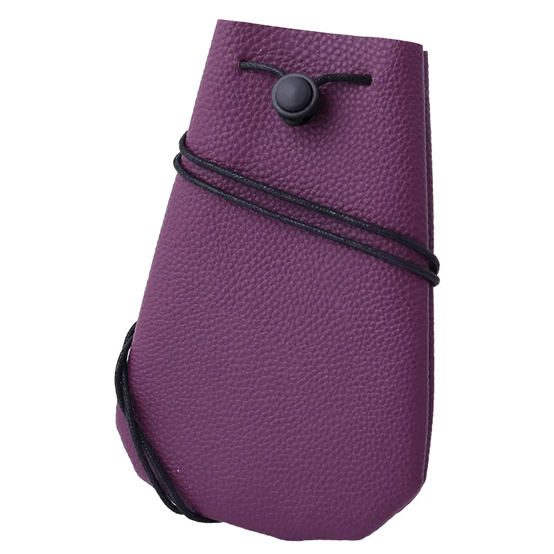 Purple Поясная сумка для мобильного телефона, чехол для iphone, samsung, huawei, крюк, обруч, кобура, заклепка, поясная сумка с ремнем, кожаный чехол, кошелек, клатч - Цвет: Purple
