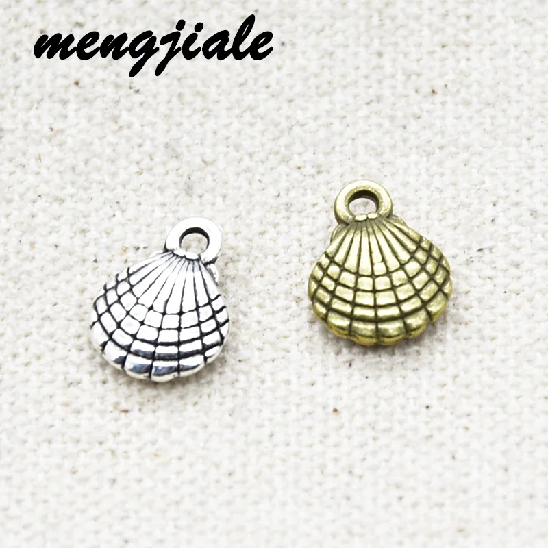 

Металлические винтажные двухсторонние Подвески в виде ракушек, 16 шт.