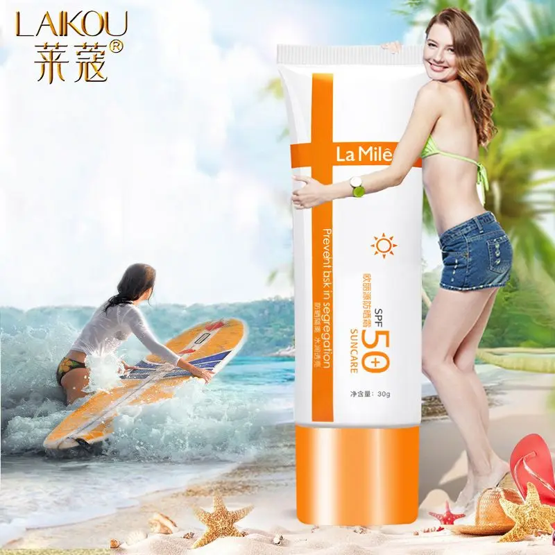 Солнцезащитный крем LAIKOU для лица отбеливающий солнцезащитный SPF 50 +