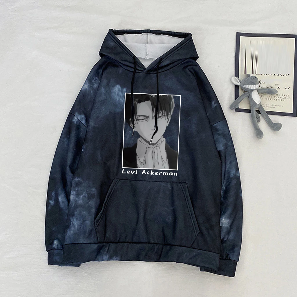 

Толстовка мужская с капюшоном «атака на Титанов», с принтом тай-дай