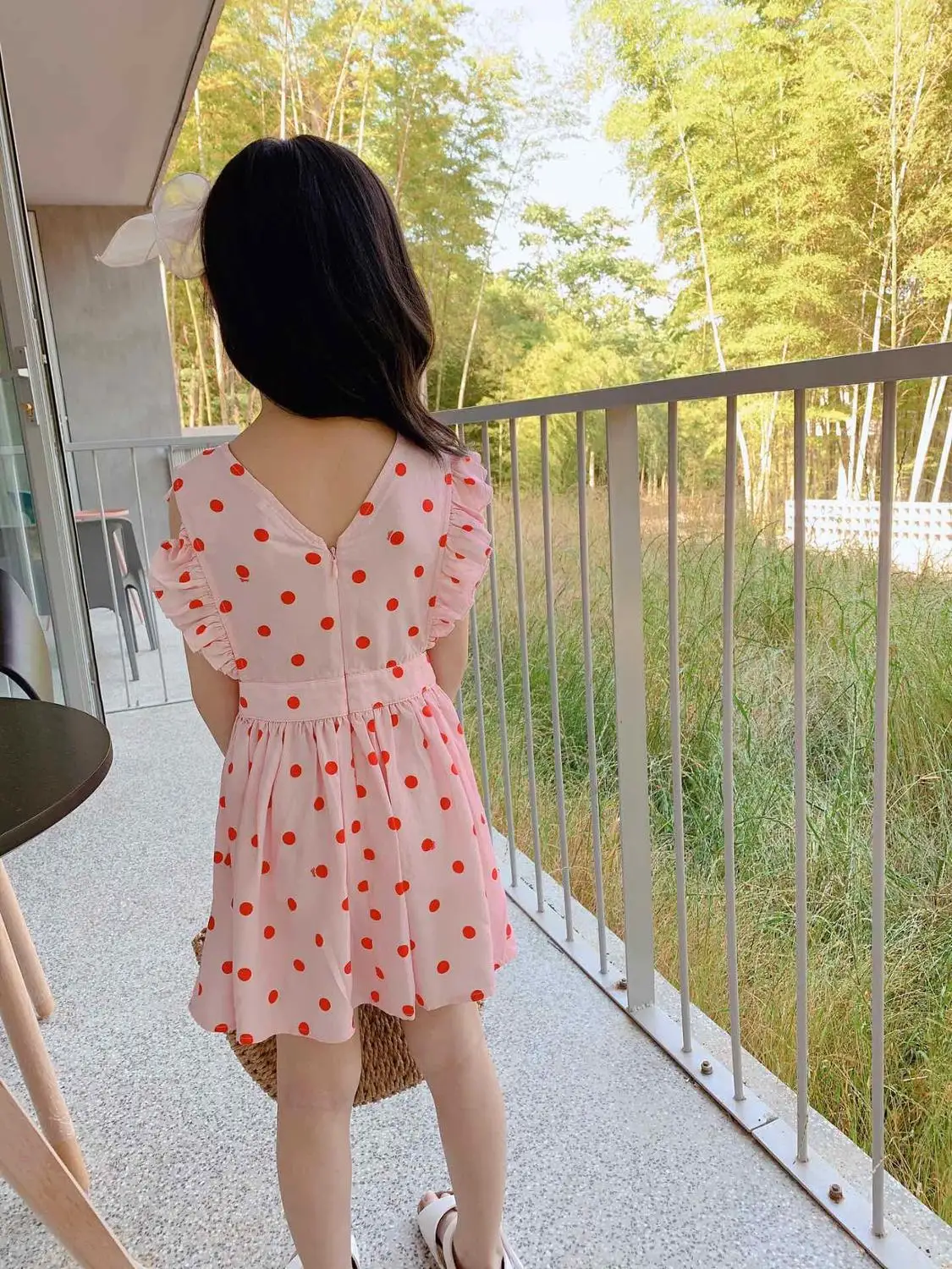 

2020 summer dress holiday baby girls dress dot pattern kids clothes