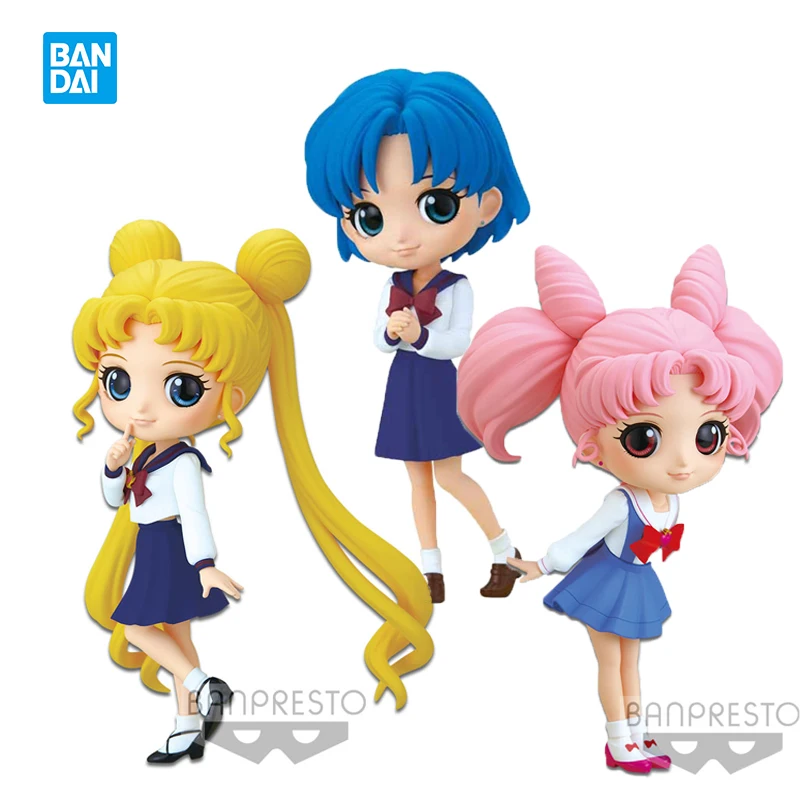 

В наличии BANDAI Banpresto Q Posket Сейлор Мун Аниме Фигурка Chibiusa Mercury школьная форма милая Изысканная кукла модель игрушки подарок