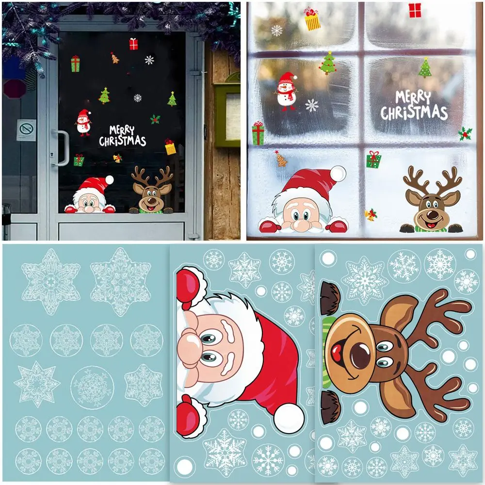 

Santa Claus Removable DIY Christmas Window Sticker Glass Static Stickers Xmas New Year Decoration Merry Christmas