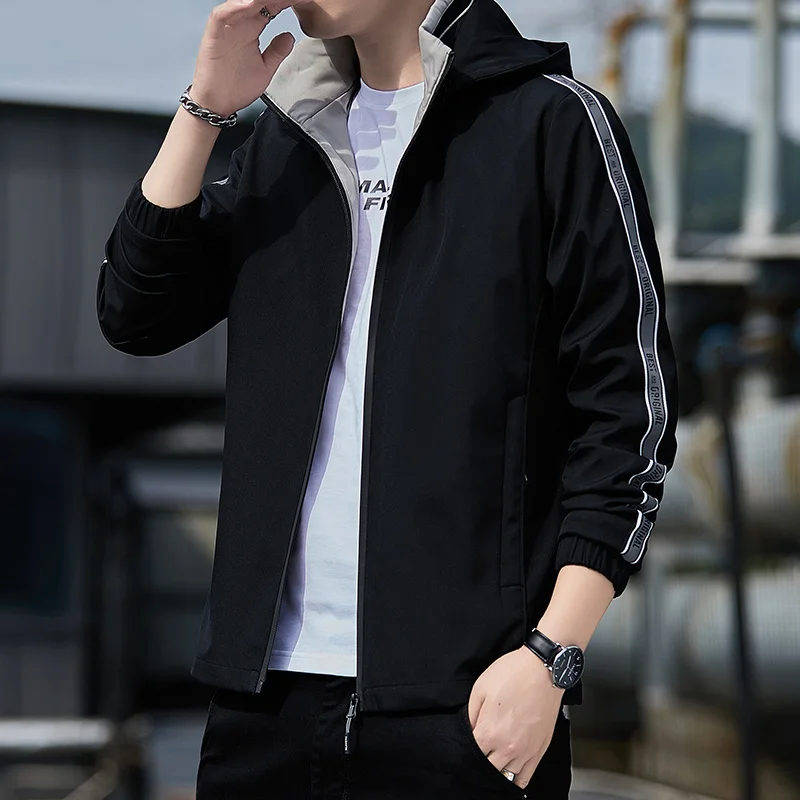 

Мужская куртка Новинка весна-осень 2021 Повседневная Свободная универсальная куртка с капюшоном для инструментов одежда мужская одежда