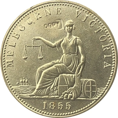 

1860 австралийская монета 1/2 Пенни, копия 27,5 мм