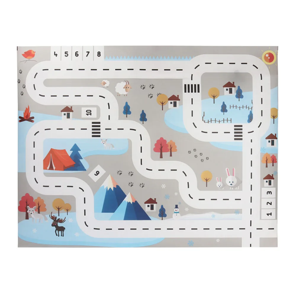 Карта автомобиля города Дорожная карта Игрушечная модель коврики подарки 130X100 см