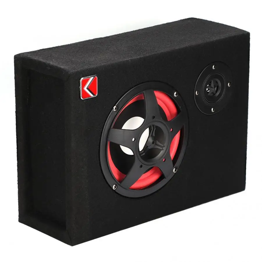 8inches Car Square Subwoofers Amplifier Speaker Active Slim Bass 12V/24V/220V CN 220V araba aksesuar automobiles | Автомобили и
