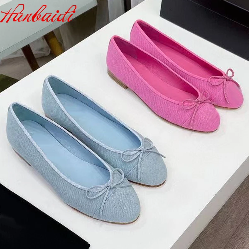 

Балетки Женские однотонные на плоской подошве, лоферы для отдыха, с бантом, прогулочная обувь, весна-лето