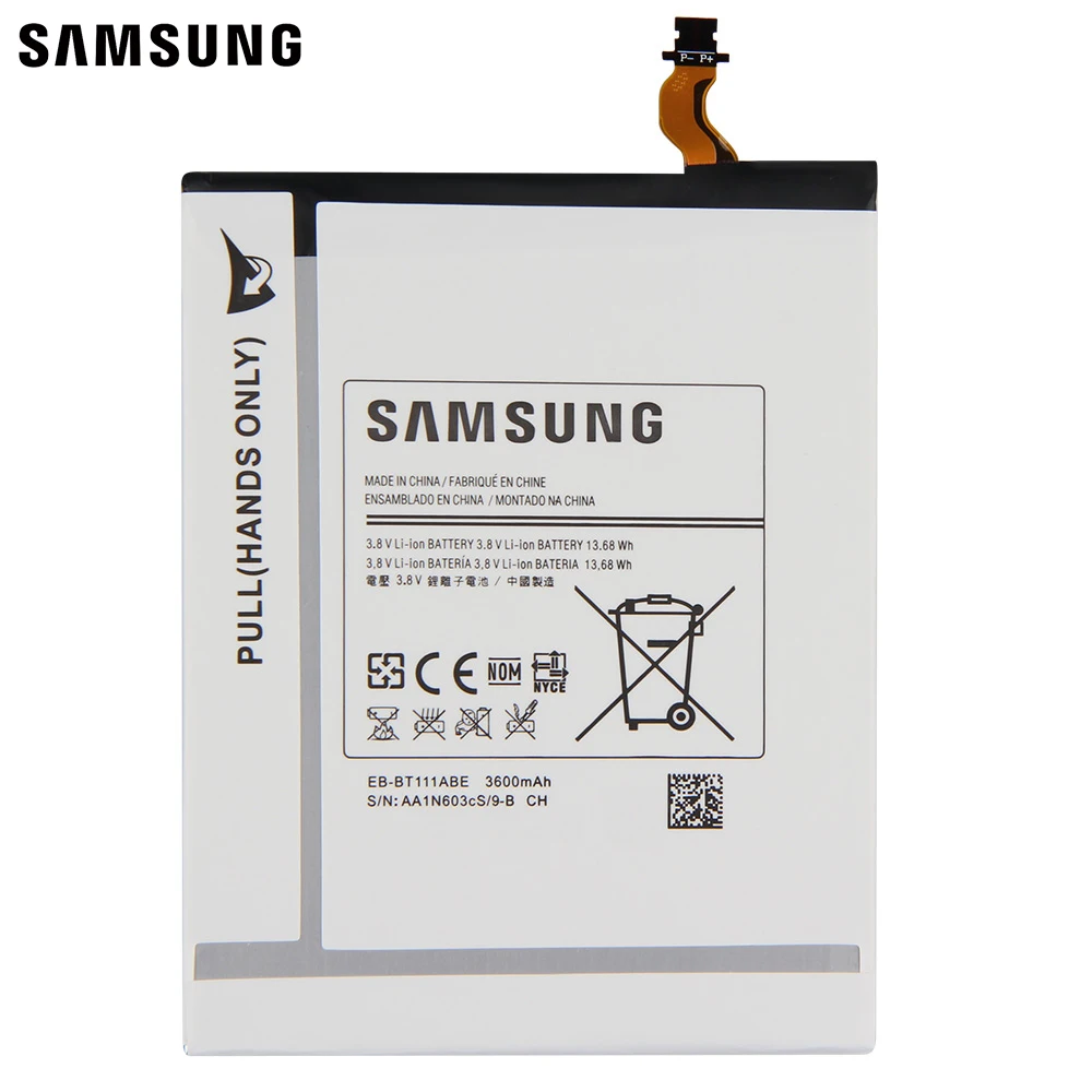 Samsung оригинальный сменный аккумулятор EB BT115ABC для T115 SM T111 T110 T116 BT111ABE BT115ABE 3600 мА