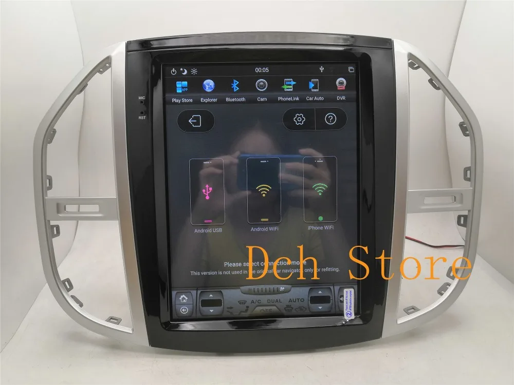 12,1 дюймов вертикальный экран Tesla стиль Android 8,1 автомобильный DVD gps навигатор плеер для Mercedes-Benz Vito Metris PX6