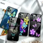 Чехол с бабочкой для iPhone XR, X, S, 11 PRO MAX, XS, 8, 7, 6, 6S Plus, 5 5S SE 2020, чехол для iPhone 12 PRO MAX Mini Capa, мягкий ТПУ чехол для телефона