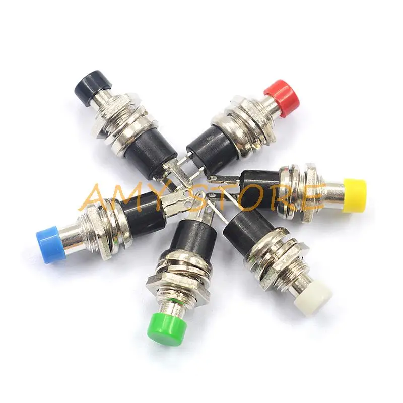 10 шт. 7 мм 2 контакта SPST NO (нормально открытый) Мгновенный Кнопочный