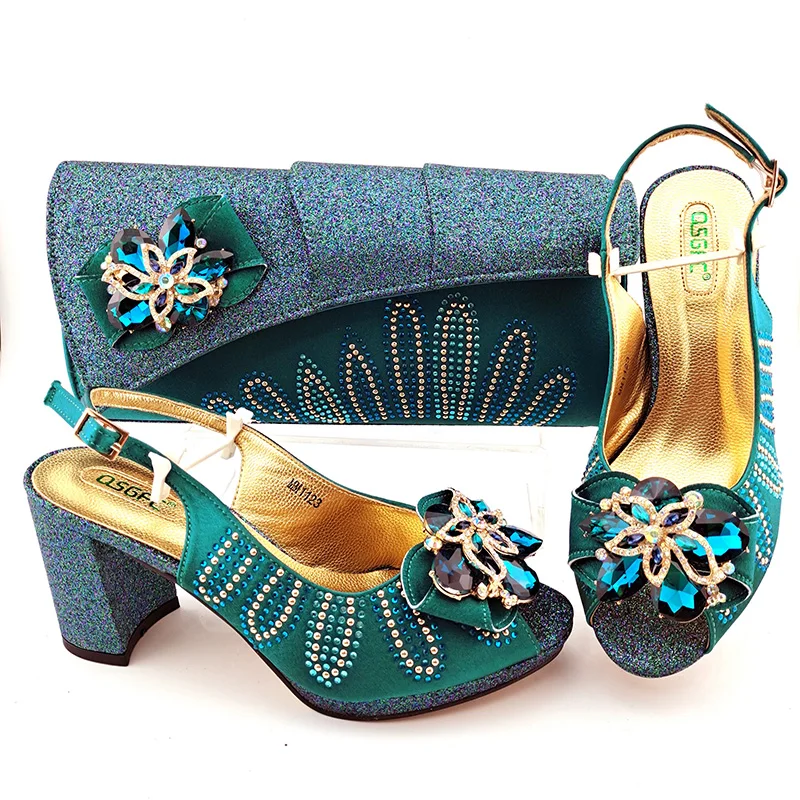 

doershow Italian Shoes With Matching Bags Set Italy African Women's Party Shoes and Bag Sets beautiful Women shoes! SFG1-13