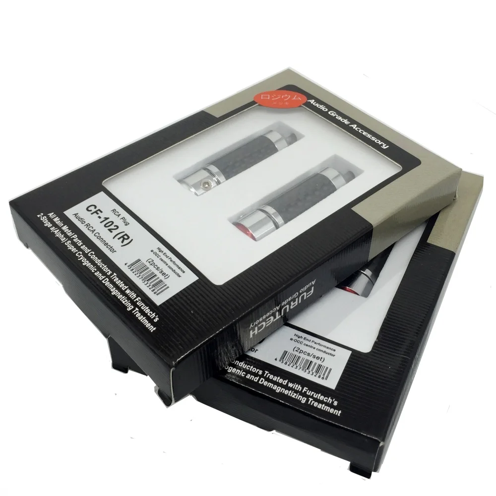 4pcs two box FURUTECH CF 202(R) углеродное волокно родиевое покрытие громкоговоритель Разъем типа "банан" оригинальная коробка MATIHUR - Цвет: 4pcs two box