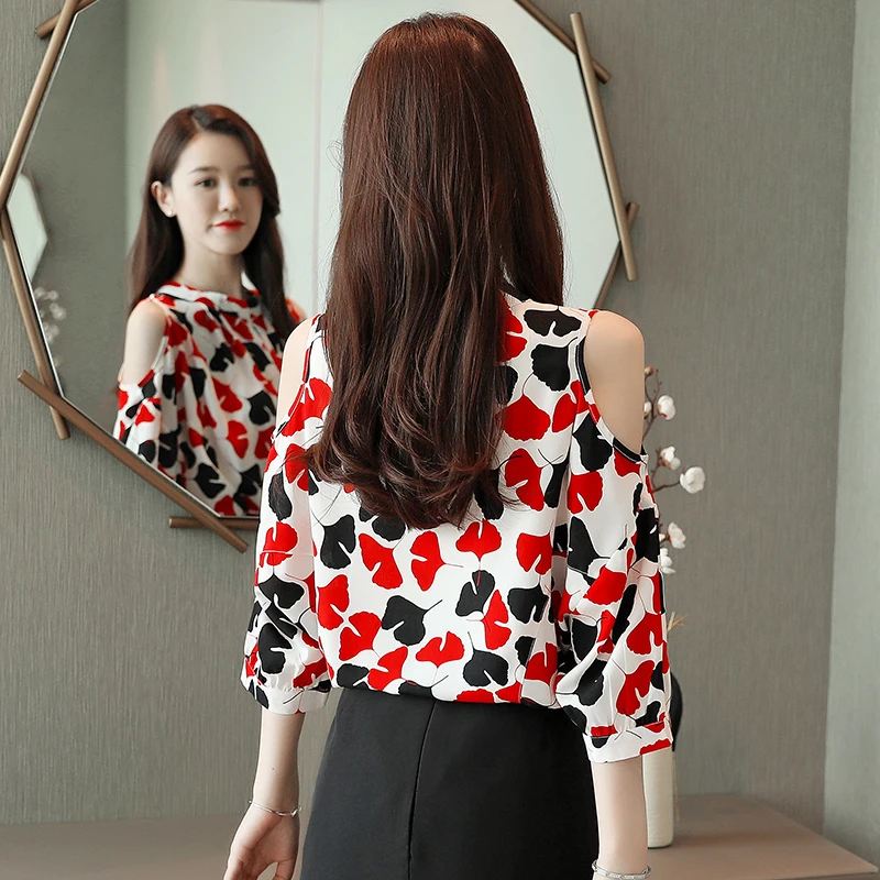Шифоновая женская рубашка с коротким рукавом новинка 2020 летние и осенние блузы