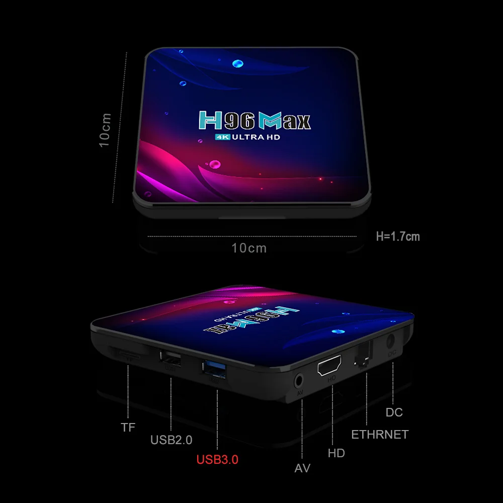 4G 64GB 4K Android 11 TV Box H96 Max V11 RK3318 Quad-Core 64bit Cortex-A53 Media Player Support for Google Play Netflix Youtube |