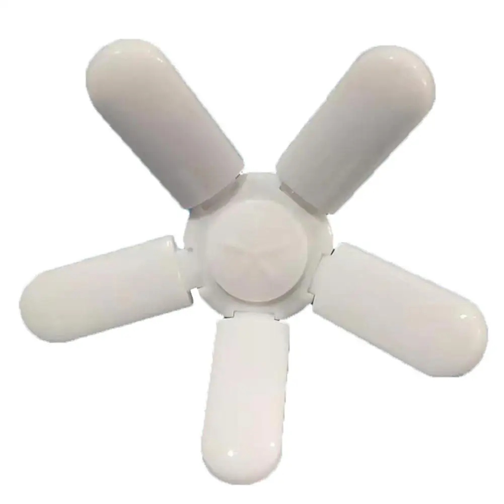 

New Super Bright Foldable LED Five-fan Garage Light 75W Cold Light Constant Current E27 Screw Mouth Flying Saucer Light