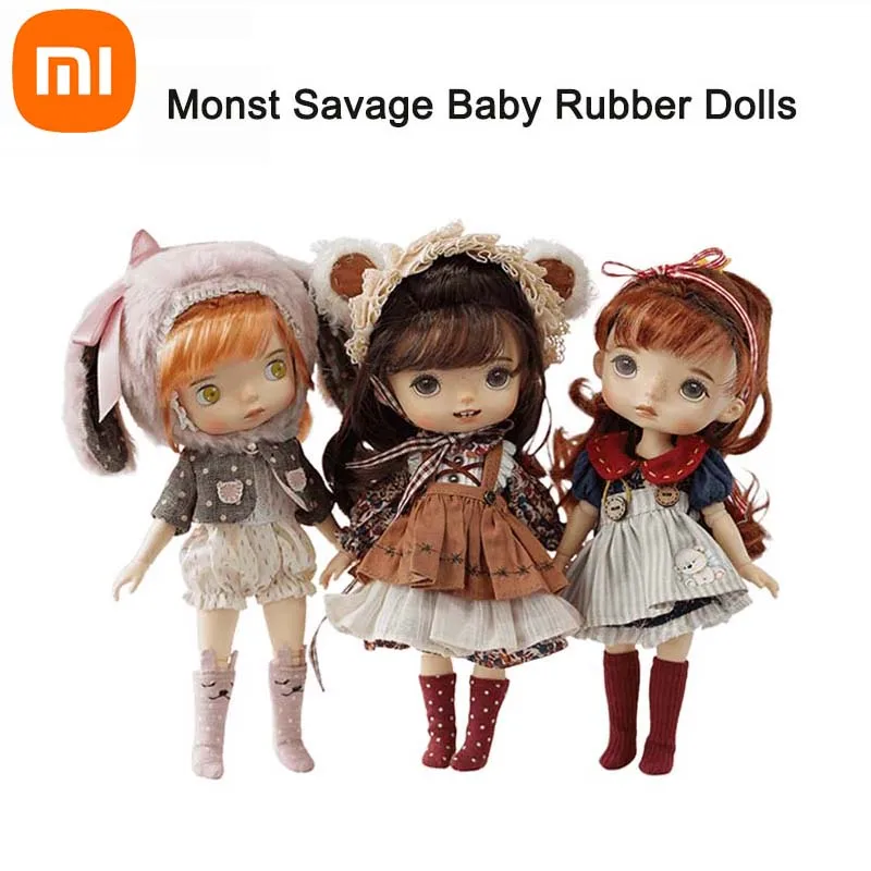 

NEW2022 Xiaomi BJD Monst Savage Baby Rubber Dolls Toys Whole Body Joints Movable Height 20 Centimeters Birthday Gift DIY Toy