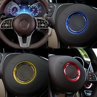 1pc car steering wheel center decoration cover ring sticker for mercedes benz gle cla gla w213 c117 car interior accessories