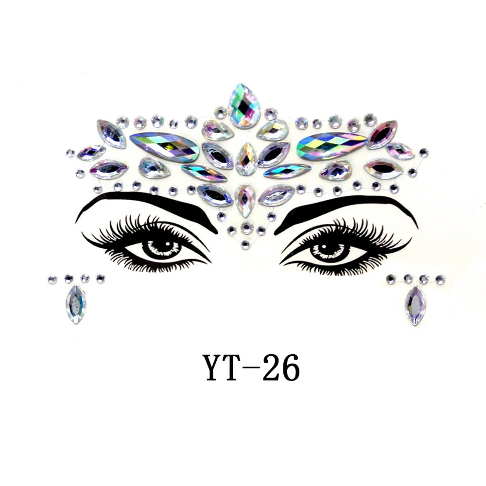 Новинка 2019 модный 3d стикер с кристаллами цветной Блестящий акриловый