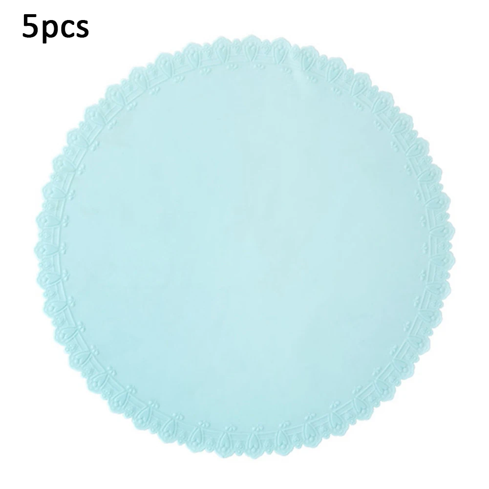 5pcs blue 10/1 шт. Еда крышка специальным чехлом для силиконовая для микроволновой печи крышка холодильник свежая пленка Многоразовые Герметичный Горячая тарелка, чашка крышка - Цвет: 5pcs blue