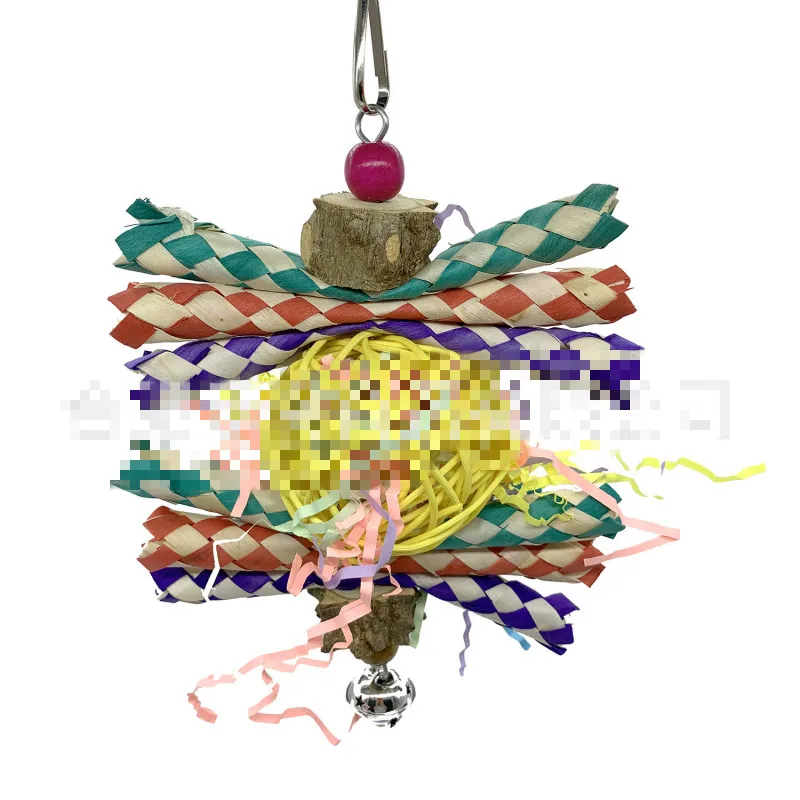 

2 шт., игрушка попугая, игрушка для домашних животных, курица, мячи, матовая трава, перец, дерево, кусочки бумаги, цветной плетеный шланг, игруш...