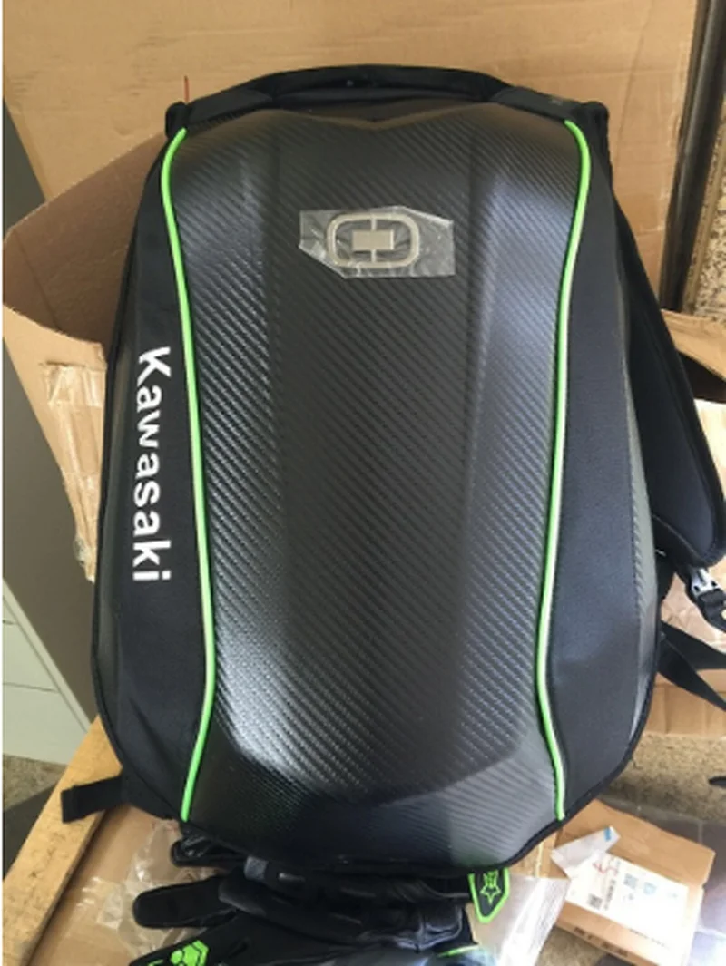 

OGIO Mach 5 carbon fiber fashion Powerful storage travel helmet Motorcycle motocross riding racing bag backpack KAWASAKI model p