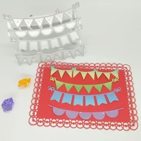 4 types of holiday bunting metal cutting dies for scrapbooking photo album decoration diy handmade art