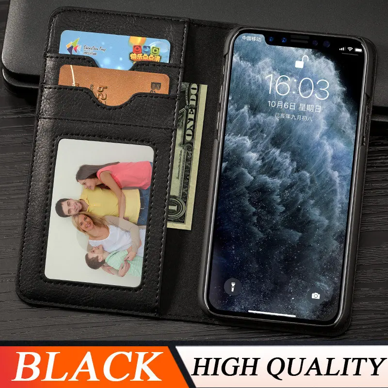 Черный Musubo Роскошный чехол для телефона для iPhone 11 Pro Max Флип кожаный чехол s Чехол для iPhone 11 Xs Max XR X 8 7 Plus 6 Fundas кошелек Coque - Цвет: Черный