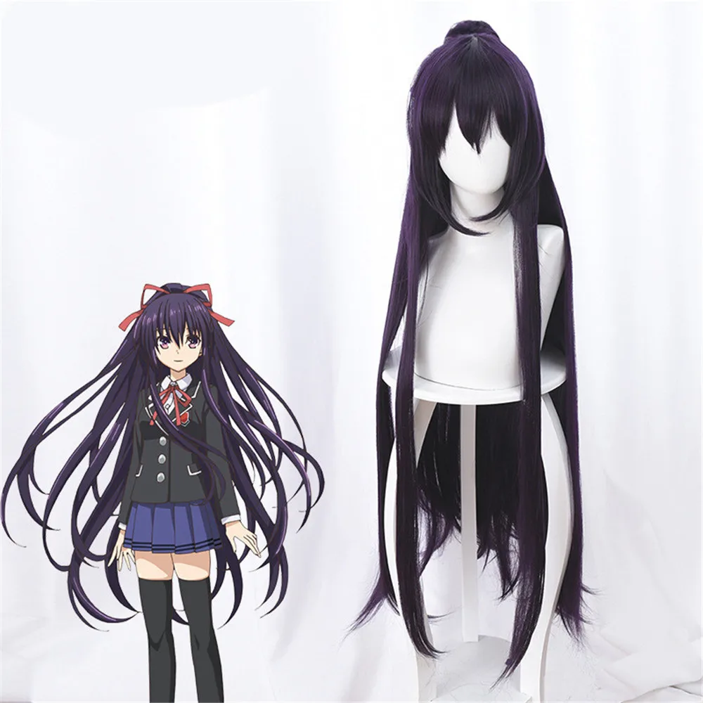 Новый японский аниме Дата живой 3 Tokisaki Kurumi парик косплей Yatogami Tohka темно фиолетовый