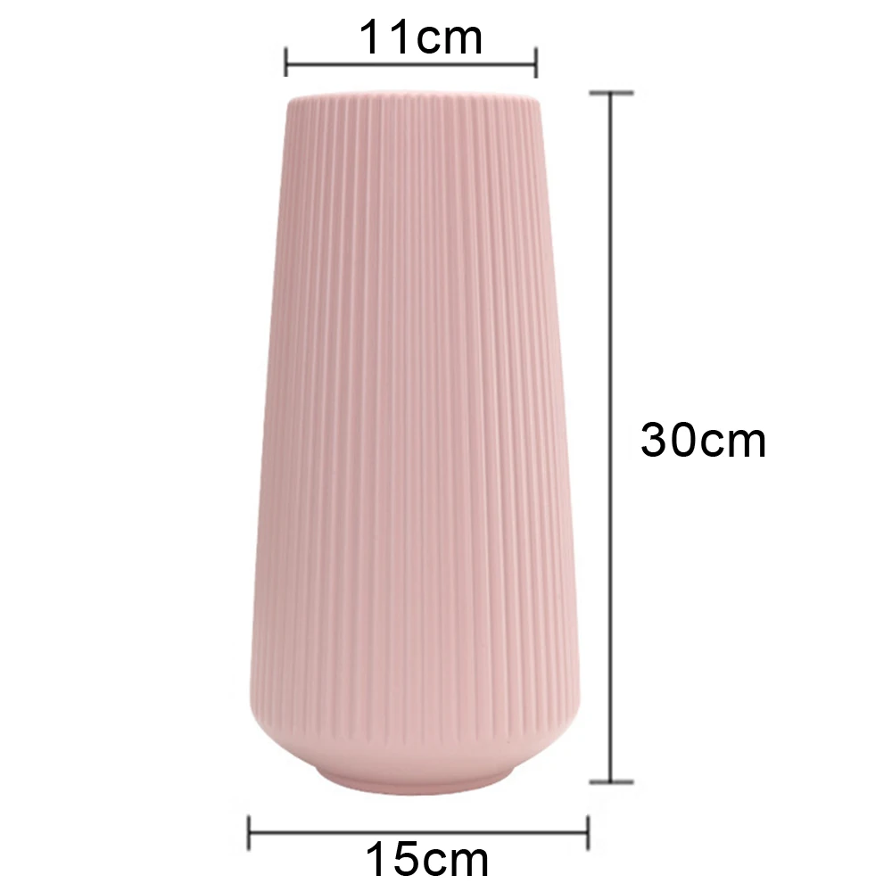 

Flower Vase Decoration Home Plastic Vase White Imitation Ceramic Flower Pot Flower Basket Decoration Vases for Flowers