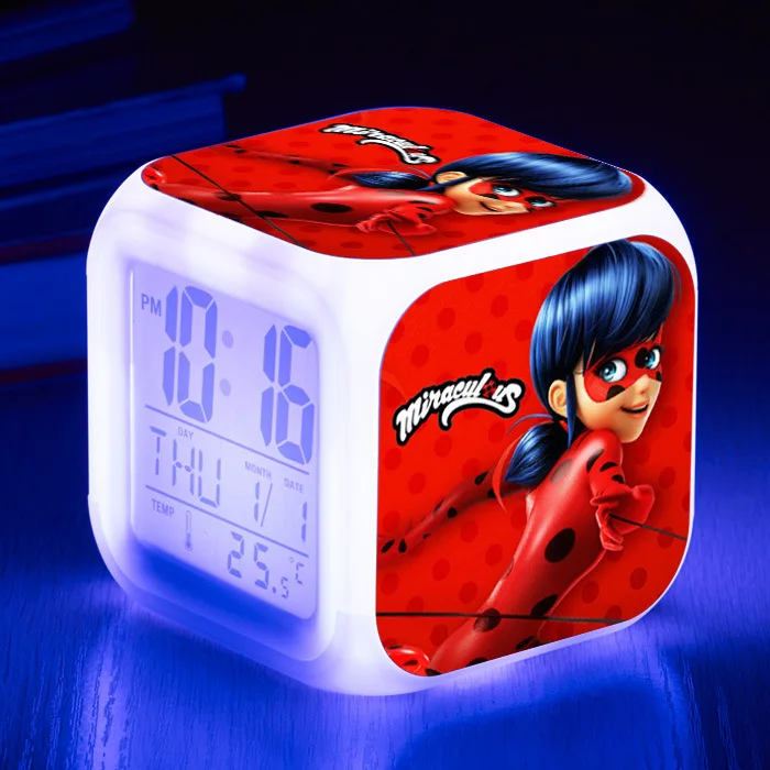 20 Girls Boys Toy Kids Alarm Clock wekker digital Alarm clock Animation Alarm clock wake up light reveil table reloj despertador - Цвет: 20