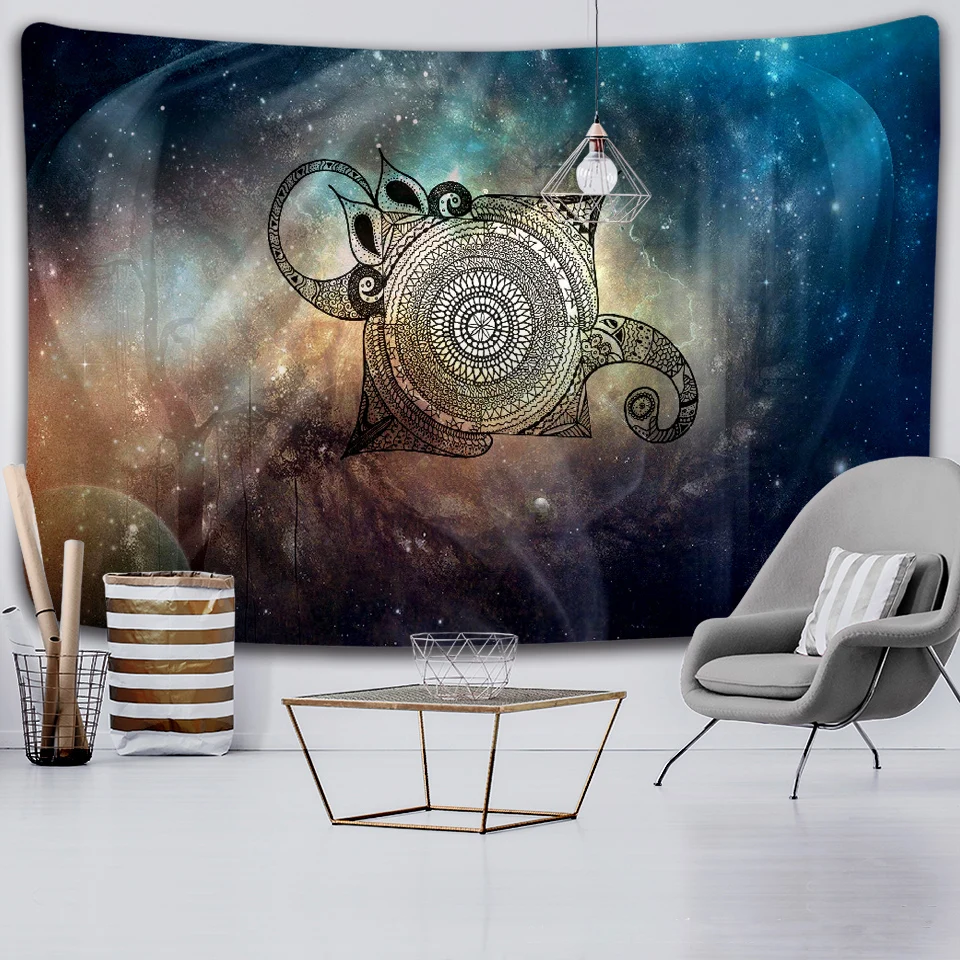 Индийский Будда медитация домашнее Искусство декоративный гобелен фон ткань