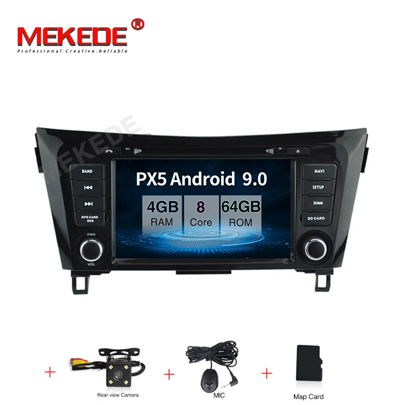 64G DVD camera MEKEDE 8core 4G ram 64G rom HD экран автомобиля радио Android9.0 для Nissan qashqai X-Trail- gps навигатор dvd плеер - Цвет: 64G DVD camera