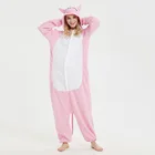 Пижама-Кигуруми для женщин и девочек, пижама-комбинезон в виде розового поросенка для взрослых на Хэллоуин, мультяшный костюм для косплей