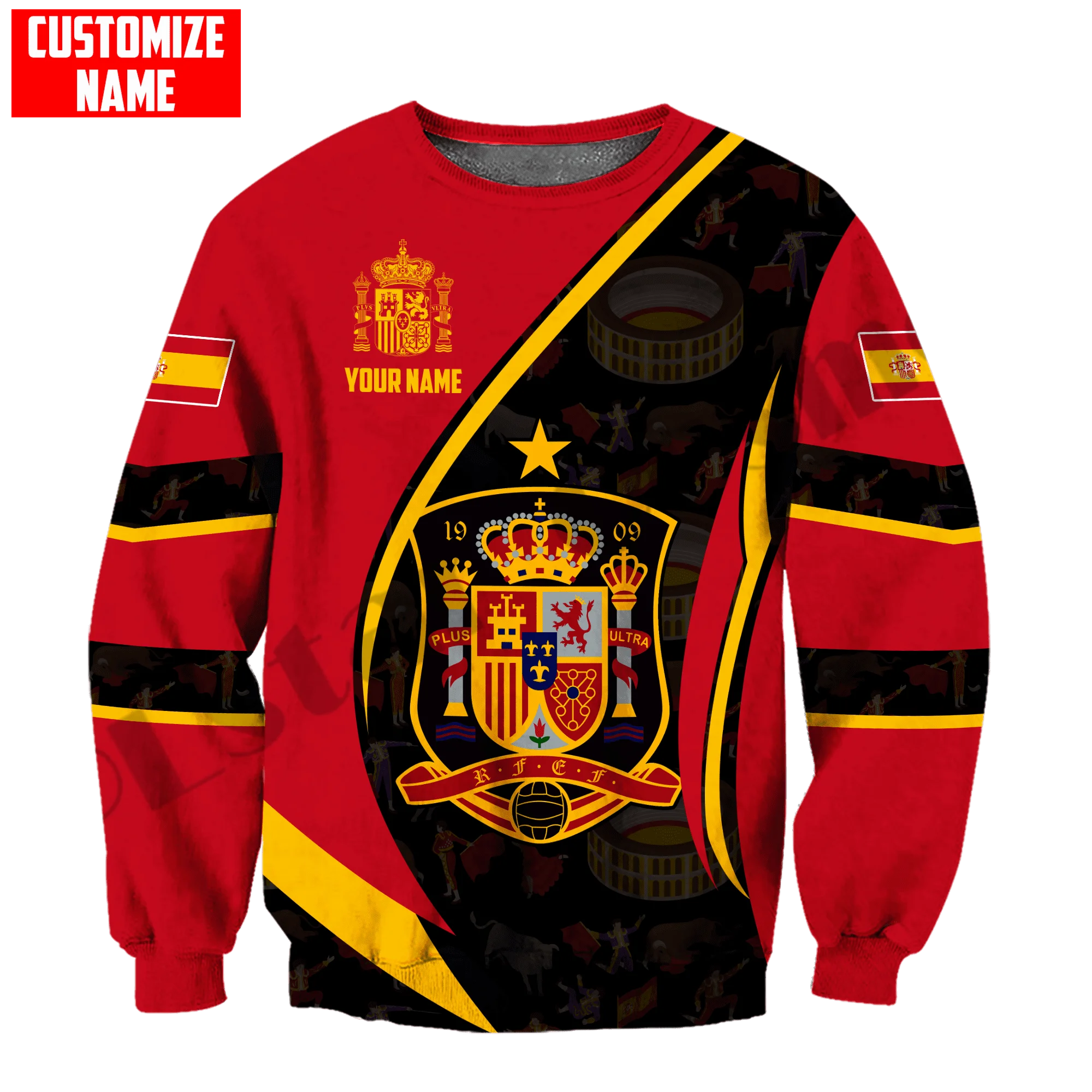 PLstar Cosmos 3 dпечатный новейший флаг Испании пользовательское имя подарок