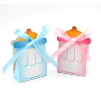 pinkblue baby bottle treat box baby shower favor box paper box cardboard box