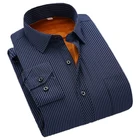 Aoliwen бренд 2020 для мужчин с длинным рукавом в клетку Теплая Флисовая Подкладка рубашка большого размера модная мягкая деловая Повседневная фланелевая рубашка, Мужская
