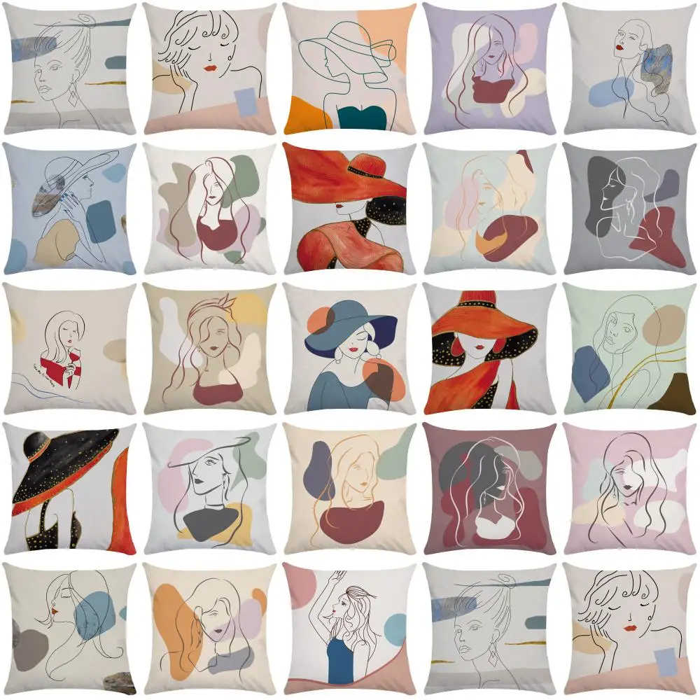 

Квадратная наволочка в скандинавском стиле, декоративный чехол для подушки в гостиную, 50 х50 см, для сна, для кровати