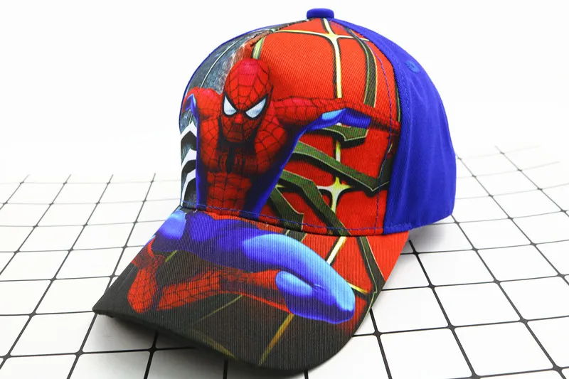 3 39 цветов, шапки для маленьких мальчиков и девочек, SPIDER-MAN хлопковая детская бейсбольная кепка с вышитыми героями мультфильмов, Кепка в стиле хип-хоп для мальчиков и девочек, бейсболка - Цвет: 3