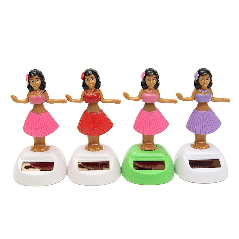 

4x Solar Powered Dancing Hula Girl Swinging Bobble Toy Gift For Car Decoration