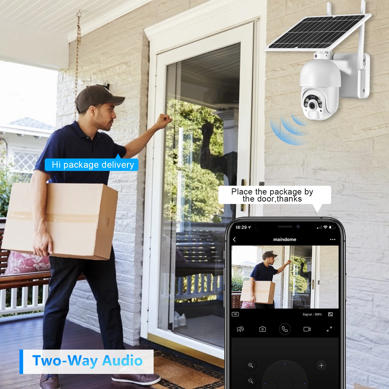 Pаспродажа PTZ-камера, 4G, SIM-карта/Wi-Fi, 1080P, HD, солнечная панель, наружный мониторинг, камера видеонаблюдения, умный дом, двусторонняя сигнализация вторжени...