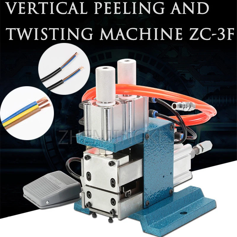 

Upright Pneumatic Stripping Machine Short Thin Line Peeler Small Vertical Peeling Processing Equipment Peel Thread Length 3-25MM
