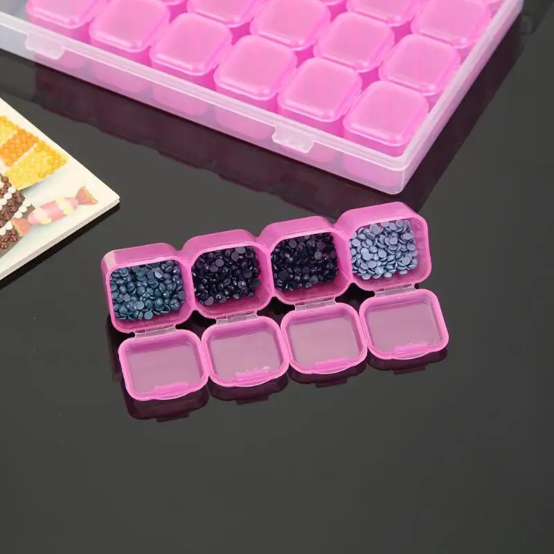 28 решеток отдельные Слоты Коробка для хранения практичный браслет кольцо